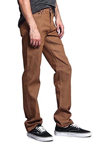 Victorious Men's Slim Fit Unwashed Raw Denim Jeans Dl980 - Wheat - 3032 #TOP3