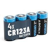 ABSINA CR123A 3V Lithium Batterie für Fotoapparat &amp; vieles mehr | 4er Pack Batterie CR123A auslau...