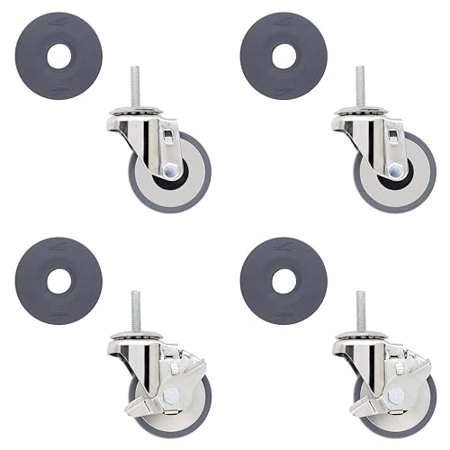 METRO Professional's Choice by PC3P-4 Threaded Swivel Stem Casters with Bumpers, Bag of 4