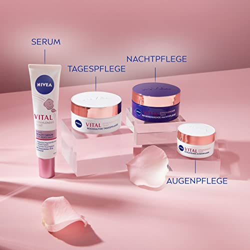NIVEA VITAL Strahlender Teint 3-in-1 Beauty Serum für reife Haut, intensives Feuchtigkeitsserum für Milderung von Pigment- und… – Ansicht 4