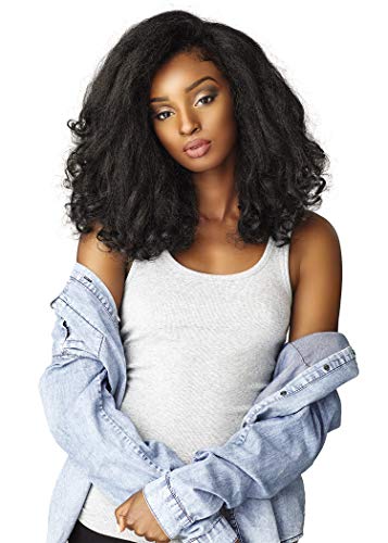 Sensationnel Curls Kinksandco półperuka, Rain Maker Instant Weave ze sznurkiem do naturalnej struktury włosów od 3C do 4C (F1B/30)