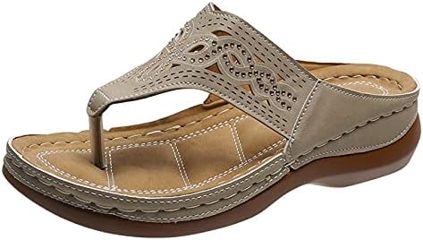 DFEK Girls Sandals Women Summer Roman Comfy Sandals Flat Bottomed Slip On Clip Toe Flip Flops Slider T Strap Sandals With Arch Support Open Sandalias de niñas retirement gifts for women