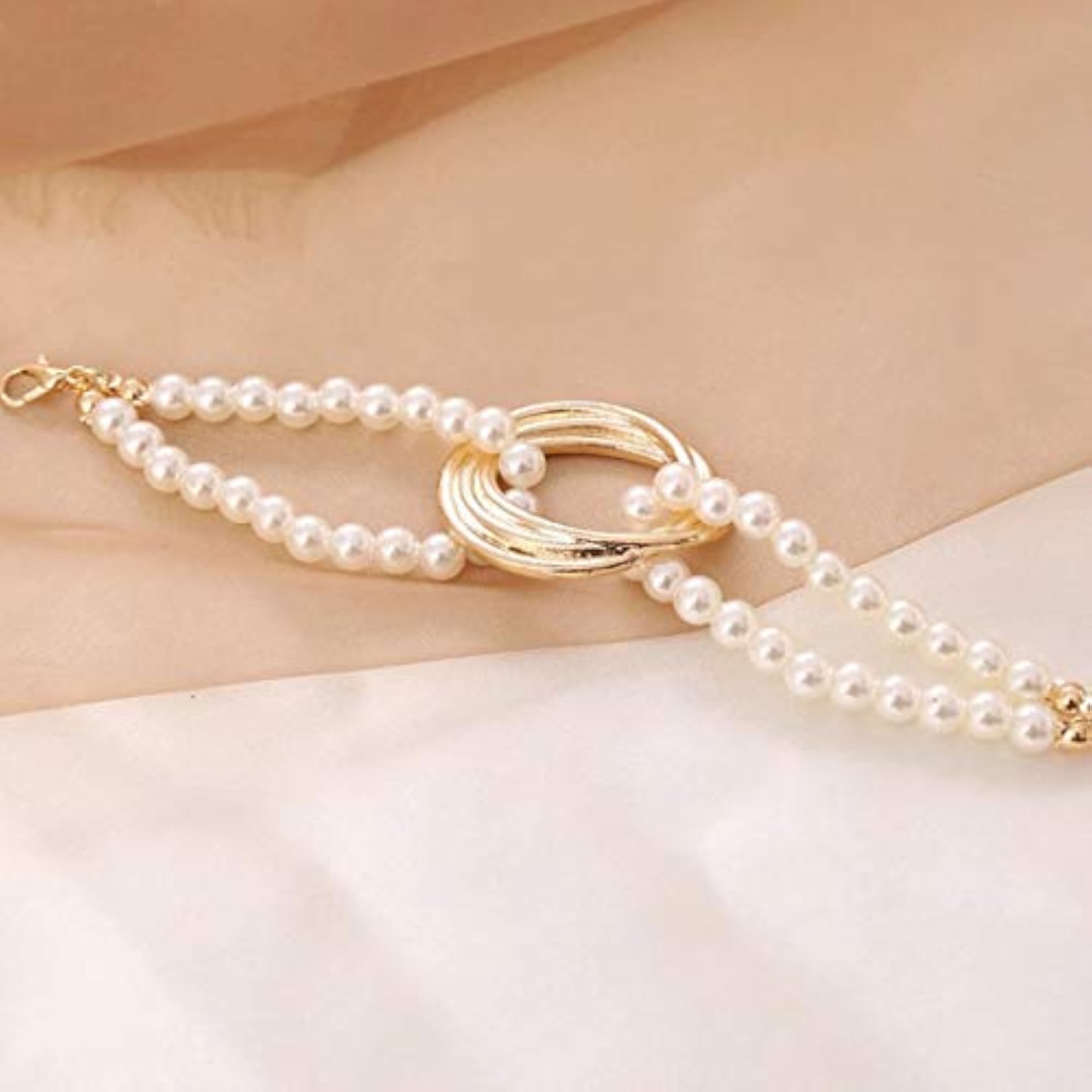 Layered Necklace with Plated Jewellery