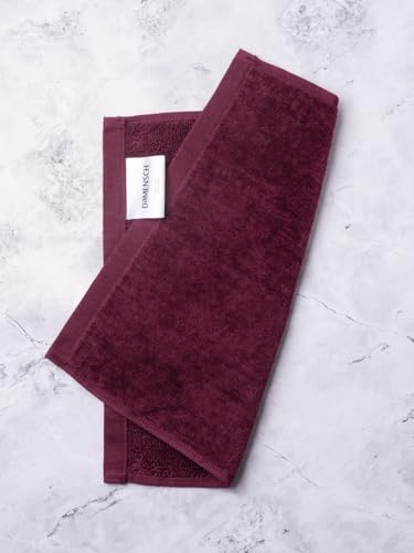 Image of DAMENSCH 100% Cotton Face Towel, Super Soft Gym for Workout, Ultra Absorbent Towel for Women, Quick Dry, Long Lasting Colours Face Towel Set-Midday Maroon, Serene Beige II
