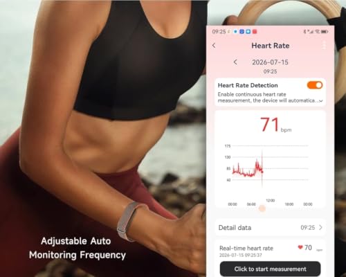 Image of Smart Fit Band Fitness Health Activity Tracker HRV Analysis, Sleep and Stress Monitor, Subscription Free Screenless Smart Bracelet Black