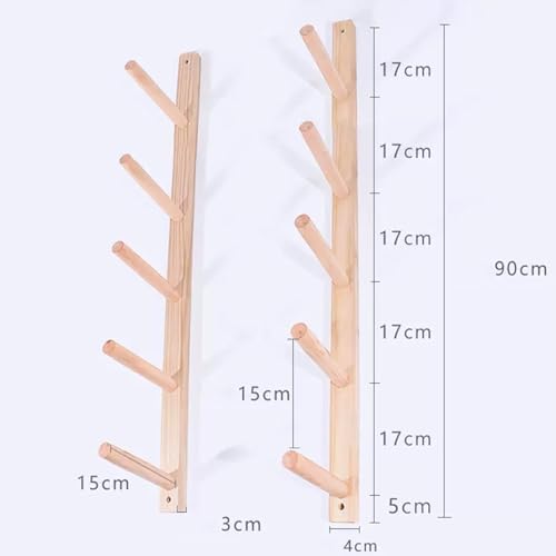 Support mural en bois pour tapis de yoga à 9 niveaux - 8