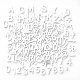 C CRYSTAL LEMON Lettere bianche precut per letter board in feltro, 394 pezzi, 1,9 cm, lettere numeri e simboli in plastica, compatibili con lavagne standard, non adatte a pegboard