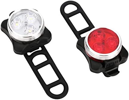 Miniatura 3 de Juego de luces para bicicleta recargables por USB, superbrillantes, luces de bicicleta delanteras y traseras, impermeables, 4 modos de luz (2