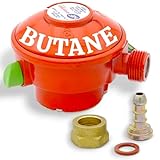 Détendeur Quick-On Butane 28 mbar – rouge ou bleu - tétine inclus - Compatible Bouteil...