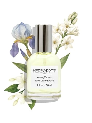 Herb & Root Moonflower Eau de Parfum: Tuberose, Jasmine, Rose & Orris - Clean, Long-Lasting Perfume for Women, Cruelty-Free, Phthalate & Paraben-Free, fl oz Womens Fragrance