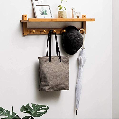 Perchero de pared de madera resistente para chaquetas y sombreros 3