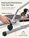 Rowing Machine, Hydraulic Rower with 110lbs Adjustable Resistance, Home Gym Rower with LCD Monitor, Compact Rowing Machine with Large Footrests, Indoor Full Body Cardio Trainer (Black)