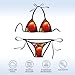 WZYWHJ Colorful Tomatoes Picture Ladies' Triangle Bikini Swimsuit Two-Piece Set, Sexy Suspender, Playful Print