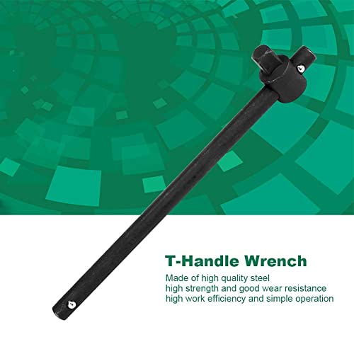 T-Handle Socket Wrench - Sliding T-Handle Socket Wrench Breaker Bar Heavy Duty Steel Universal Socket Wrenches(1/2", 357g/12.6oz) - Image 2