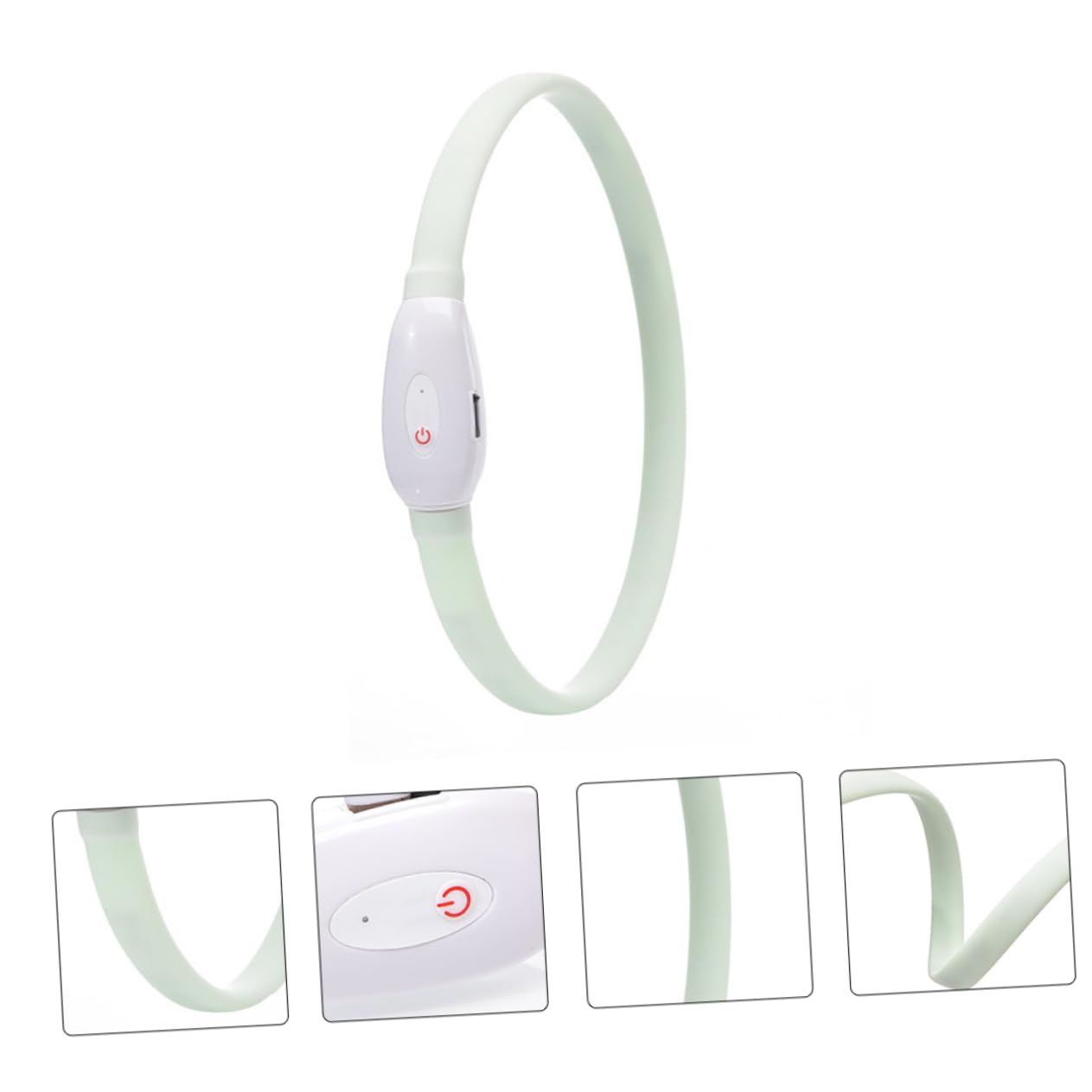 FOMIYES 3 Juegos De Collares para Perros con Luz Led Nocturna Resistentes Cómodos Y Recortables.