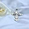 Sterling Silver 925 Crucifix Jesus Christ Pendant Religious Ornamental Cross Necklace Charm Handmade Jewelry #1