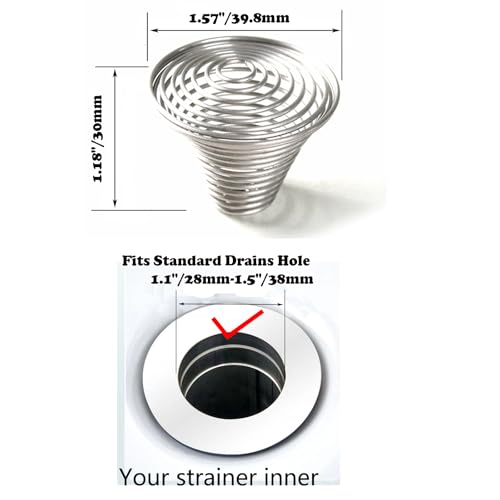 Colador de acero inoxidable para desagüe, 2 unidades miniatura 2