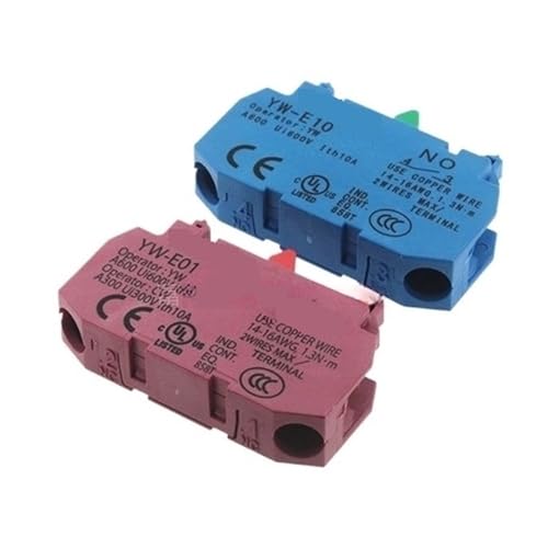 Contact YW-E10 bleu normalement ouvert pour câblage de commande YW