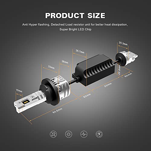 Sir Ius Led Lsr 3157 3157A Anti Hyper Flashing Led Bulb With Attached Resistor For Turn Signal Light Amber Orange Color Full Aluminum Body Dual Filament Error Free Pack Of 2 #TOP3