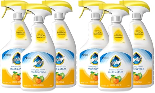 Image of Pledge pH-Balanced Multisurface Cleaner Spray for Everyday Care,Fresh Citrus Scent,25oz,(Pack of 6)