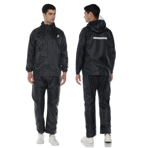 Amazon Brand - Symactive Waterproof Reversible Raincoat Set for M...