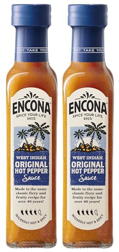 Encona West Indian Original Hot Pepper Sauce molho de pimenta 2 x 142 ml - importado de Shestore24