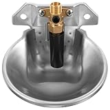 Mikikit Automatische Kuhtränke aus Edelstahl 304 Großvolumiger Viehtränknapf mit Schwimmerventil...