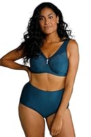 Ulla Popken Damen große Größen Übergrößen Plus Size Entlastungs-BH, Strassanhänger, ohne Bügel Petrol 100B 658495747-100B