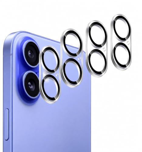 [4-Pack Camera Lens Protector for iPhone 17 iPhone 16 and iPhone 16 Plus 9H Tempered Glass LifetimeSupport Case-Friendly Anti-Scratch Does Not Affect Night Shots (iPhone 17/16/16 Plus)