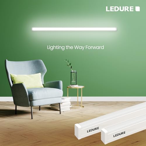 Image of LEDURE Linear 5W LED Batten Light 1 Feet | Pack of 20 | High Brightness 500 Lumens | Cool White (6500K) | Wall Ceiling LED Tubelight for Home, Living Room, Bedroom, Study