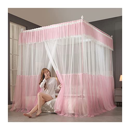 Ciel de lit moustiquaire facile à installer avec support métallique 200x220