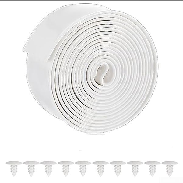 Spelonify PVC Webbing Replacement for Outdoor Furniture, Garden Chair Repair Straps and Sun Lounger Sling Material, Poolside Chaise Longue Parts Roll(White)