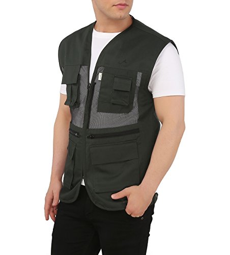 Image of ASHDAN Photographer Durable Vest. Sleeveless Regular Size Outdoor Expedition Jacket. Netted Ventilation