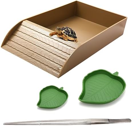 Reptile Water Bowl Tortoise Pool With Ramp - Reptile Soaking Dish ...