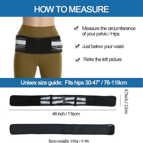 Faja lumbar y cadera para dolor sacroilíaco unisex miniatura 5