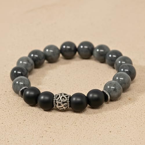 Image of THE MEN THING Natural Stone Bracelets - Adjustable Beaded Wristwear for Men & Boys (Multi-Design Collection)