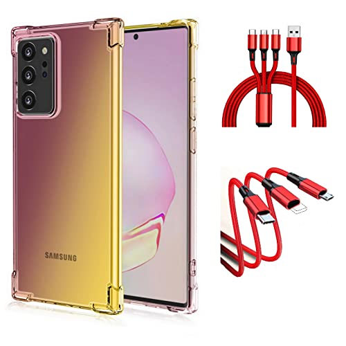 Preisvergleich Produktbild Ladekabel mit stoßfestem Farbverlauf, Silikon, Airbag, Anti-Drop-Handyhülle, Schwarzgold, für Samsung Galaxy Note8 6,3 Zoll