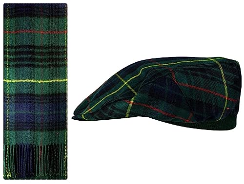 Écharpe et béret en laine d'agneau d'Écosse Stewart Hunting Tartan