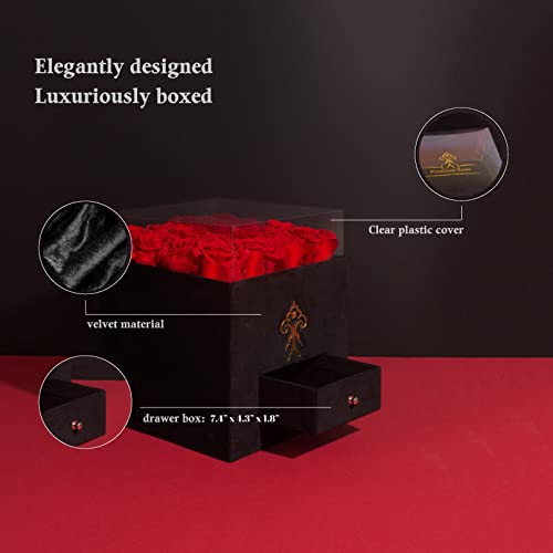 Premium Roses, Bouquet Of Flowers That Last A Year, Fresh Flowers Delivery Prime, Red Roses, Live Flowers (Anniversary, Birthday Gifts For Her) Floral Delivery #TOP2