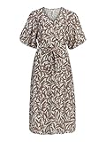 V-Ausschnitt Object Female Kleid Print