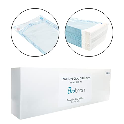 Envelope Grau Cirúrgico Auto Selante 90x260mm 200 Unidades Biotron