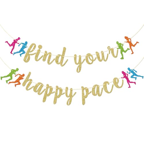 FOZEE Find Your Happy Pace Banner, Pre‑Strung