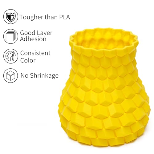 Image of INLAND Micro Center PLA+ 3D Printing Filament 1.75mm - PLA Pro Dimensional Accuracy + /- 0.03 mm - 1kg Cardboard Spool (2.2 lbs) (1 Pack Yellow, 1.75mm)