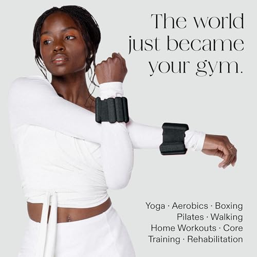 Image of Bala Bangles Wrist & Ankle Weights for Women & Men - Adjustable Weighted Bands - Soft Silicone Arm & Leg Weights for Pilates, Yoga, Walking, Barre, Home Workout & Strength Training Exercise