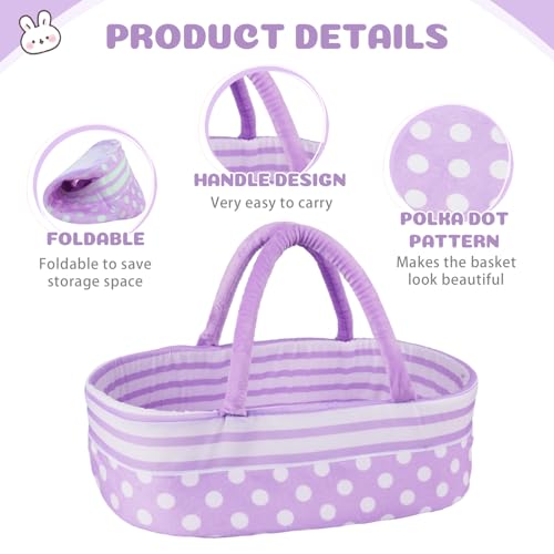 Babeside 13131 5 Pcs Reborn Baby Doll Bassinet For 17-22 Inch Baby Dolls, Soft Baby Doll Crib Bed Accessories Fit Newborn Baby Doll Girl thumb #1