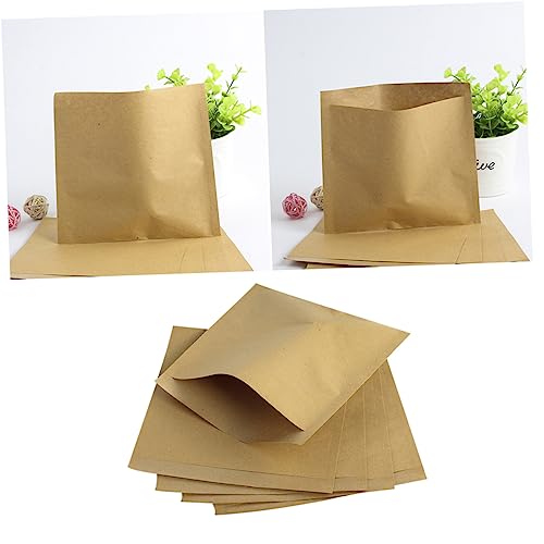 FONDOTIN 200pcs Kraft Paper Bags Large 15x17cm Dry Bag for Food Oilproof Disposal Health Safety Elegant Brown Kraft -  240K4050YOOAP1N21PZDSB
