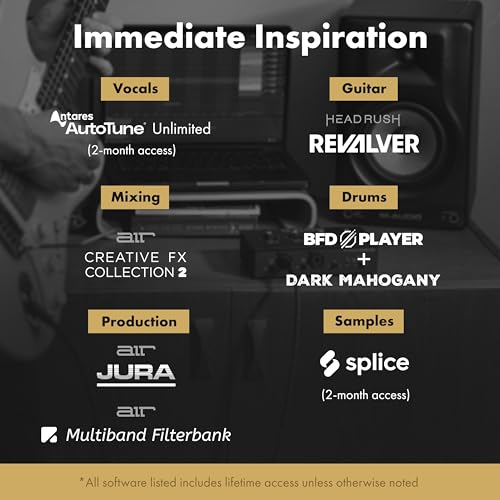 Image of M-AUDIO M-Track Duo HD Audio Interface, M100 Condenser Microphone and HDH41 Studio Monitoring Headphones for Recording, Producers, Content Creators and Podcasters