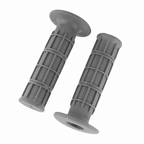 Poignées caoutchouc universelles moto 22/24mm gris paire