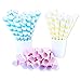 Fairy Cones Premium Multicolor Cotton Candy Cones (50 pcs), Pastel Yellow Blue and Red White Striped cones, Colorful Instructions, Carnival Vintage Pastel Style, Perfect for multiple Themes & All Ages