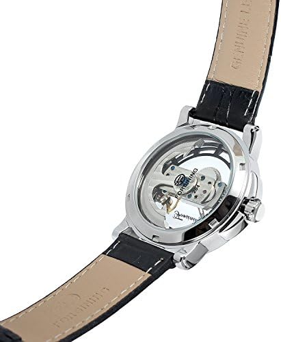 Amazon.com: FORSINING Men's Automatic Mechanical Fashion Causel Leather ...